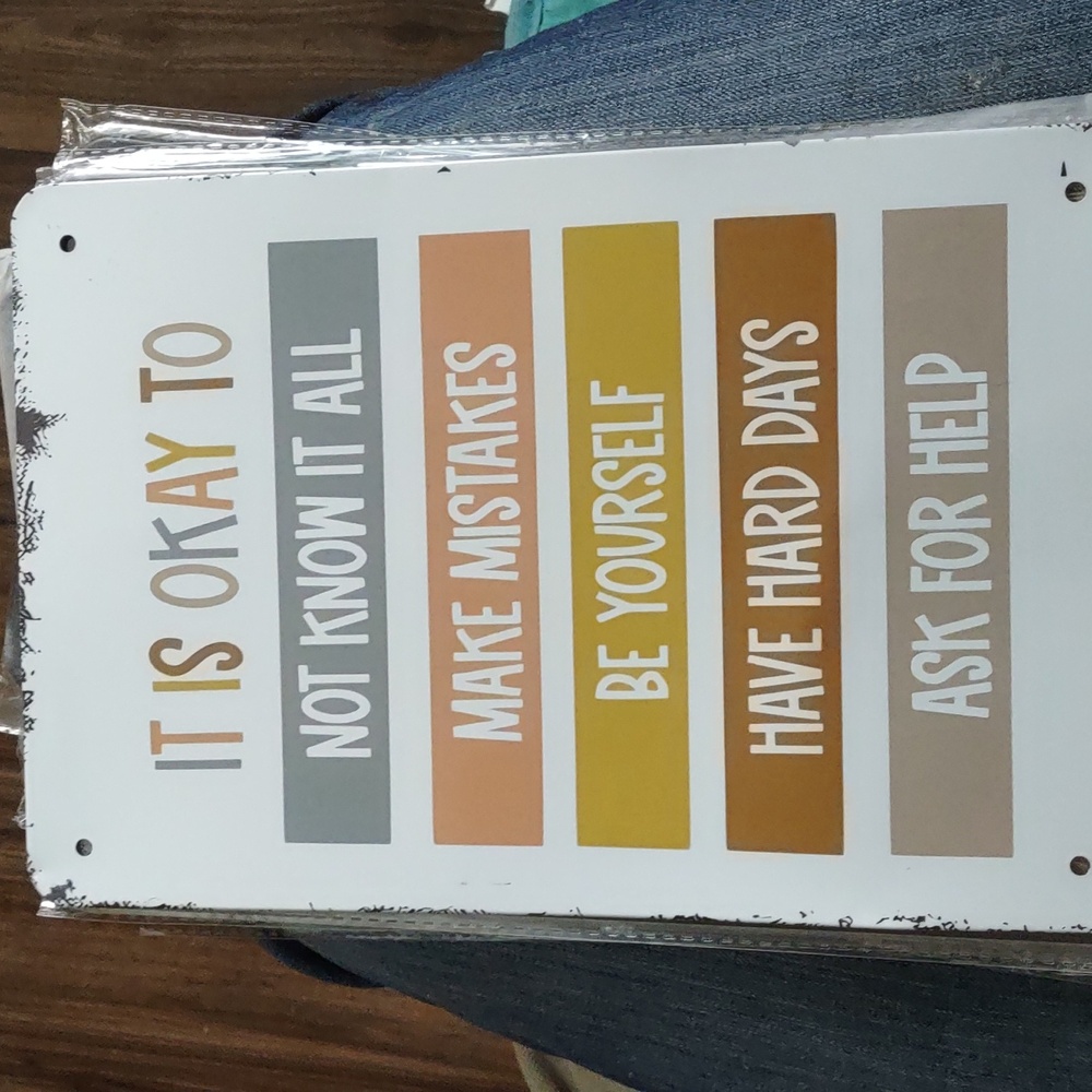 Vintage style metal sign. Classroom Decor. Group settings.